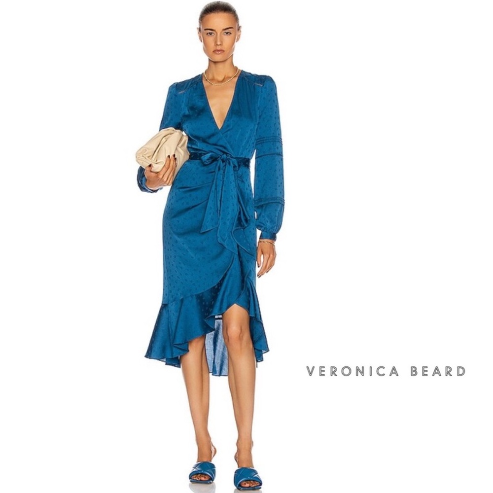 “VERONICA BEARD” Miriam Wrap & Ruffle Dress